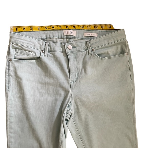 Jessica Simpson Rolled Crop Skinny Jeans Sky Blue - Size 12/31 - Picture 6 of 11